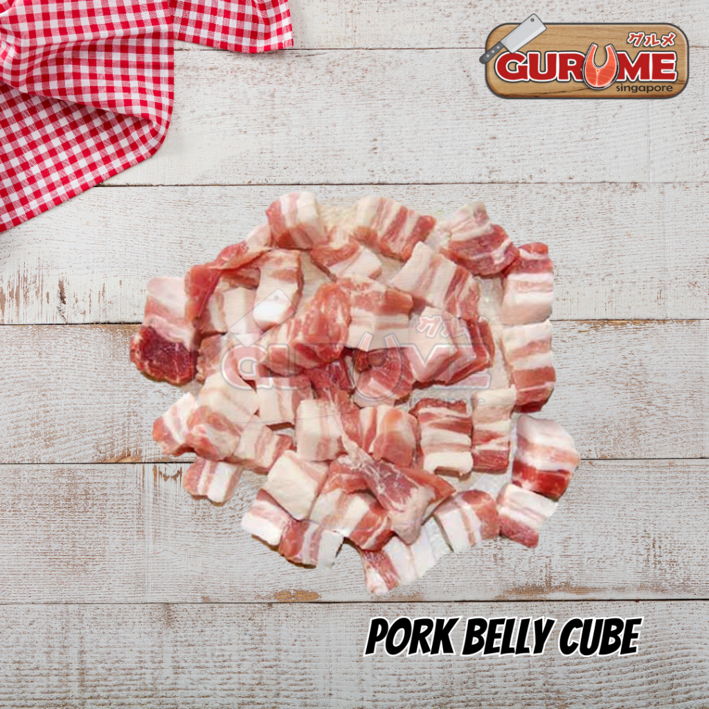 Frozen Pork Belly Cubes (500g + -/Pkt) 猪肉三层肉丁
