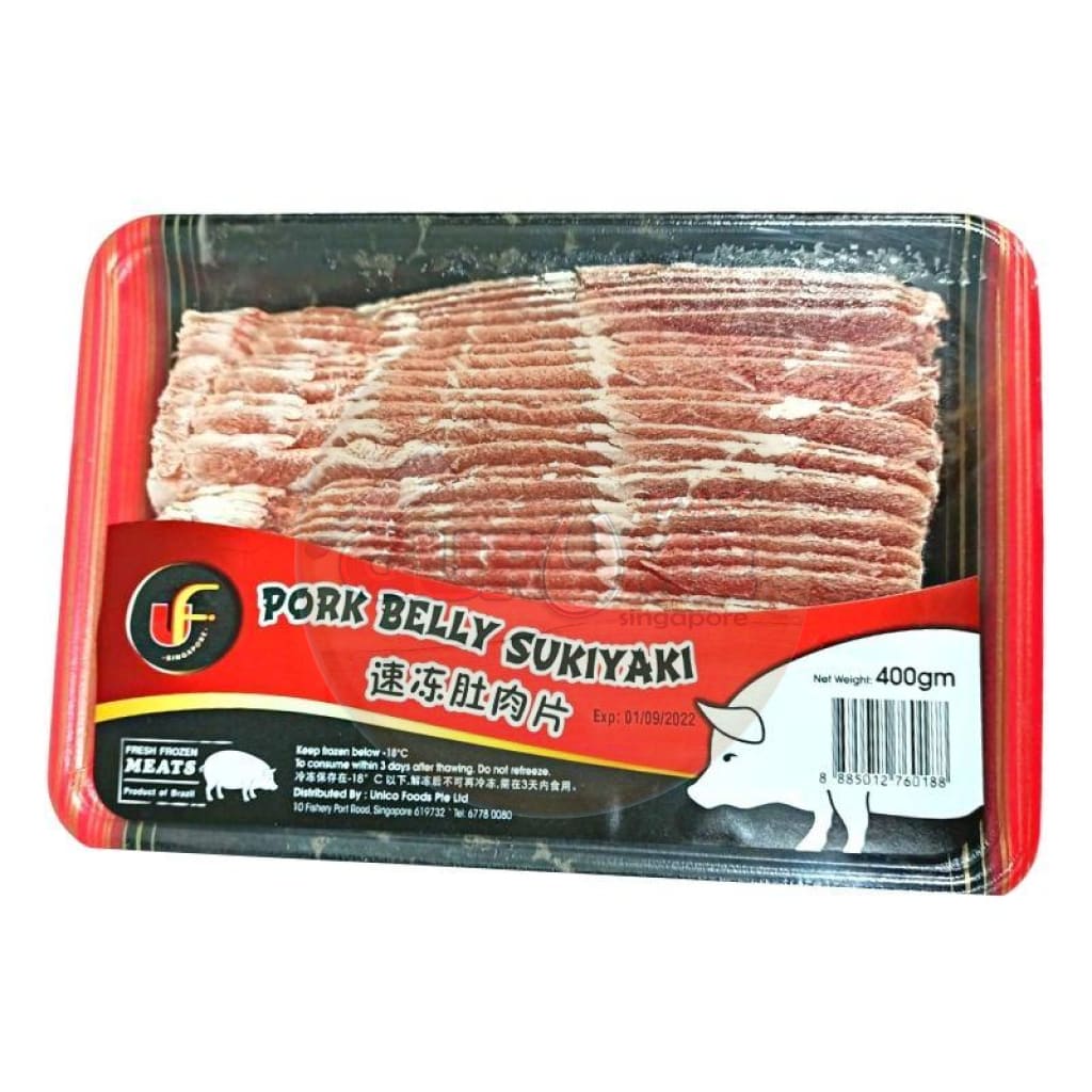 Uf Sliced Pork Belly Sukiyaki Frozen (400G)