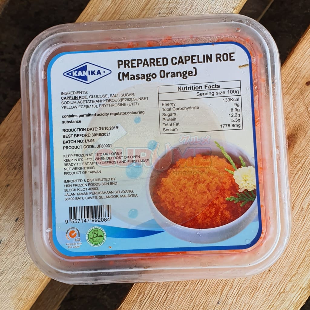 Ready To Eat Capalin Roe (100G) Masago Orange